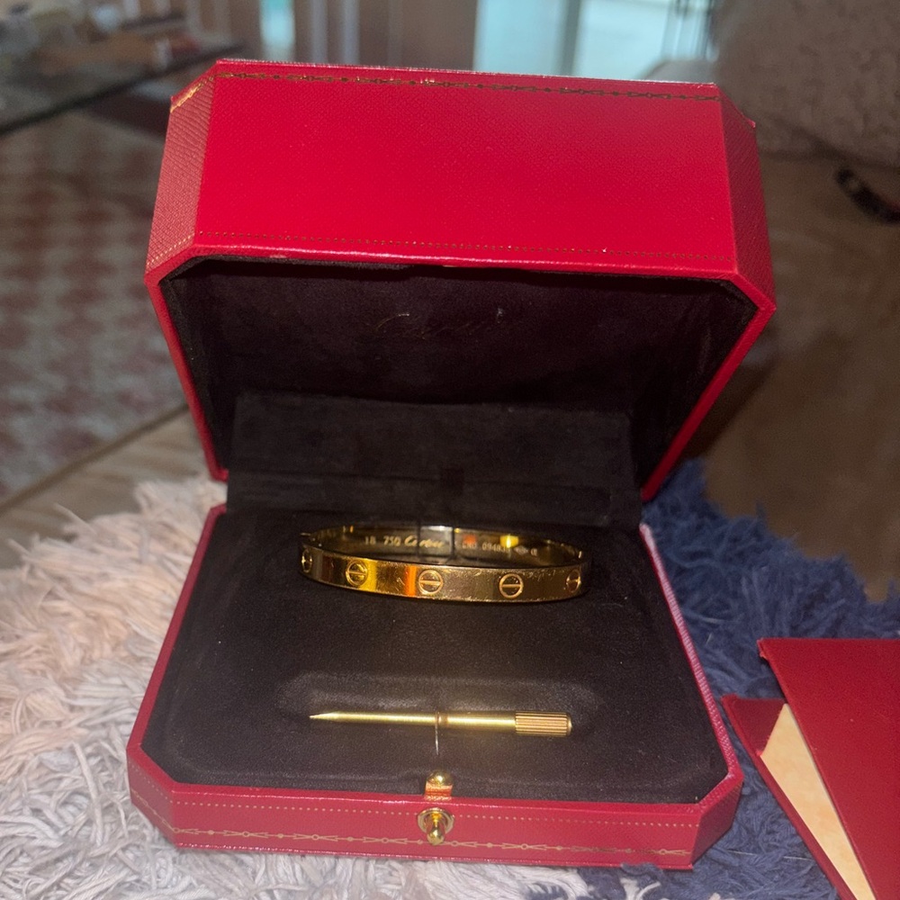 Gold Bracelet with Screwdriver in Red Box